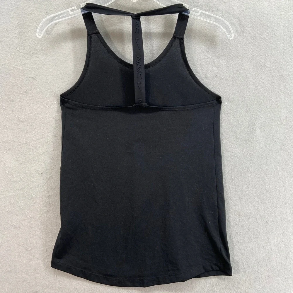 Nike Dri Fit Tank Top Womens XS Black Racerback Athletic‎ Workout Gym